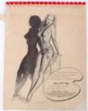 1947 EARL MACPHERSON PINUP CALENDAR SKETCH SCANDAL