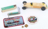 PINEWOOD DERBY CAR GIRL SCOUT KNIFE BSA PATCH LOT