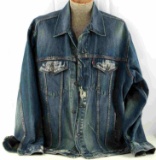 VINTAGE LEVI STRAUSS DENIM JACKET ACID WASH 2XL