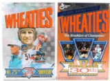 LOT 2 NFL VINTAGE UNOPENED WHEATIES CEREAL BOXES