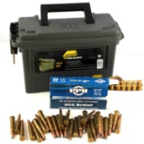 47 RDS .303 BRITISH AMMO LOT WITH PLASTIC AMMO CAN