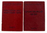 LOT OF 2 1980S VINTAGE RUSSIAN ID BOOKLETS