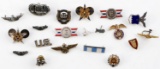 LOT OF 20 WWII SWEETHEART & AVIATION WINGS BADGE