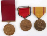 LOT 3 ORIGINAL U.S. MILITARY VINTAGE HONOR MEDALS