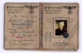 WWII GERMAN SS PANZERWAFFE AUSWEIS ID BOOKLET