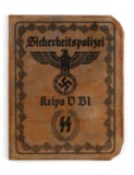 WWII GERMAN SICHERHEITSPOLIZEI AUSWEIS ID BOOKLET