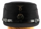EAST GERMAN RANSPORT CONDUCTOR HAT WITH SS PINS