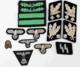 12 WWII GERMAN THIRD REICH SS COLLAR TAB & PATCHES