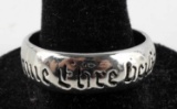 WWII GERMAN THIRD REICH SS MOTTO RING ENGRAVED