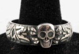 WWII GERMAN THIRD REICH SS HONOR SILVER RING