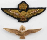 WWII HUNGARIAN PILOT WINGS EMBROIDERED & METAL