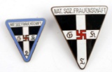 2 WWII GERMAN THIRD REICH FRAUENSCHAFT SERVICE PIN