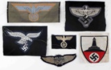 WWII GERMAN THIRD REICH CLOTH PATCH LOT OF 6