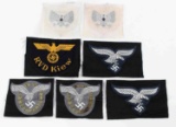 LOT OF 7 WWII GERMAN THIRD REICH INSIGNIA PATCH