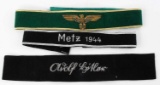 WWII GERMAN THIRD REICH LOT OF 3 CUFF TITLES