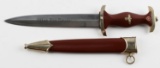 WWII GERMAN SOLINGEN SA DAGGER WITH SCABBARD