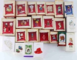 LOT OF 23 HALLMARK CHRISTMAS THEMED ORNAMENTS