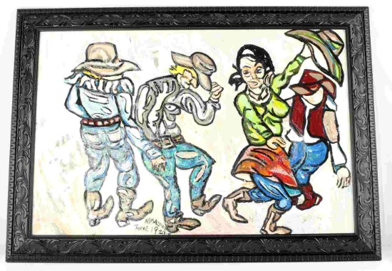 MODERN EXPRESSIONIST PAINTING OF WESTERN DANCE