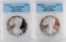 TWO 2015-W PR70 DCAM ANACS CERTIFIED SILVER EAGLE