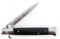 ITALIAN MADE AKC SWITCHBLADE KNIFE BLACK CELLULOID