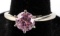 SOLITAIRE PINK SAPPHIRE ENGAGEMENT RING 14KT GOLD