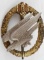 WWII GERMAN SILVER LOCKING PARATROOPER BADGE