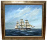 CHARLES LUNGREN MARITIME NAUTICAL OIL PAINTING
