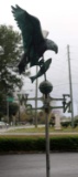 ANTIQUE OSPREY EAGLE W FISH COPPER WEATHER VANE