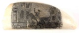 7 3/4 WHALE TOOTH SCRIMSHAW PAUL REVERE RUN BY MC