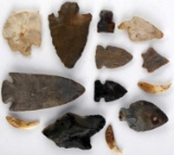 PRE COLUMBIAN NATIVE AMERICAN STONE ARROWHEADS