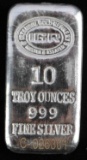 10 OZT .999 FINE SILVER BULLION BAR