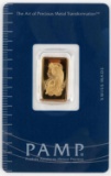 2.5 GRAM PAMP SWISS .999 FINE GOLD BAR INGOT