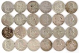 $12 FACE FRANKLIN HALF DOLLAR 90% SILVER COIN LOT