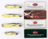 CASE XX POCKET KNIFE 4  CLASSIC YELLOW KNIVES