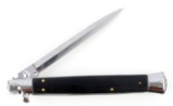 ITALIAN MADE AKC SWITCHBLADE KNIFE EBONY HANDLE