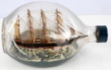 ANTIQUE SHIP IN BOTTLE 4 MASTED AUSTRALIA  HAIG'S