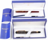 2 WATERMAN FOUNTAIN PEN LOT BOXED 18 K NIB