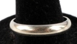 MENS 14K WHITE GOLD WEDDING BAND 4MM SIZE 9.75