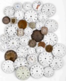 38 ANTIQUE WALTHAM ELGIN & OTHER POCKETWATCH FACES