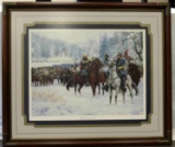 DON STIVERS CHRISTMAS RAID L E LITHOGRAPHIC PRINT