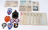 WWII USAAF AIRBORNE GLIDER PATCH W POSTCARDS