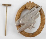 WWII GERMAN 3RD REICH LUFTWAFFE PARATROOPER BADGE