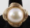 15MM WHITE MABE PEARL 14K YELLOW GOLD VINTAGE RING