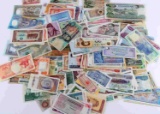 200+ LOT ASSORTED FOREIGN PAPER CURRENCY ASIA ETC
