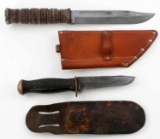 CAMILLUS AND WOSTENHOLM FIGHTING KNIFE LOT OF 3