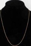 22 INCH 14K TRI COLOR ROPE CHAIN NECKLACE 1MM