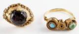 ANCIENT ROMAN INTAGLIO GOLD AND GEMSTONE RINGS