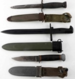 WWII & POST US MILITARY BAYONET FIGHTING KNIFE LOT