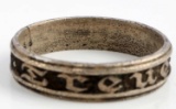 WWII GERMAN THIRD REICH SS MOTTO SILVER RING