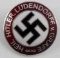 WWII GERMAN HEIL HITLER PARTY LAPEL BADGE